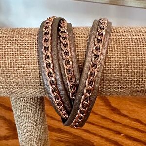 Premier Designs On The Edge Leather Wrap Bracelet
